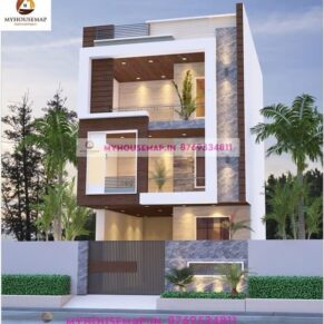 2nd floor house front design 23×50 ft