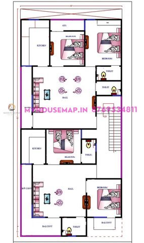 30×64 ft house map (2)