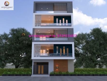 3d apartment elevation design
