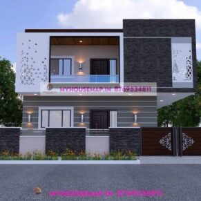 3d elevation design 33×56 ft