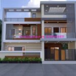 image of double storey elevation design modern and luxury perfect color combination