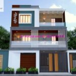 image of best elevation designs for 3 floors and modern front with perfect color theme