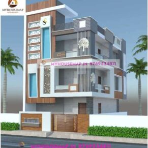 3d elevation design for house 28×45 ft