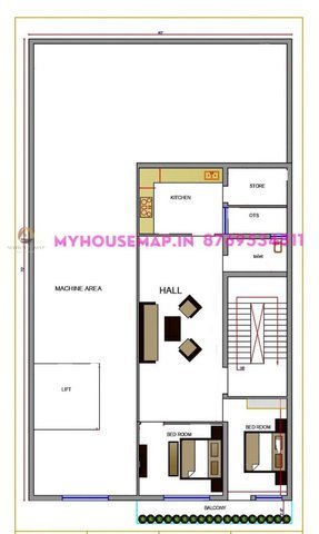 40×70 ft commercial house plan (3)