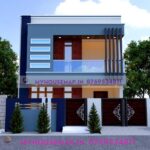 image of double floor home elevation simple design and low cost elevation with budget design