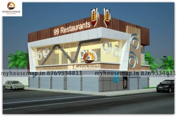 acp sheet front elevation design for shop