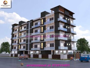 image of apartment front elevation design and modern design with perfect color theme