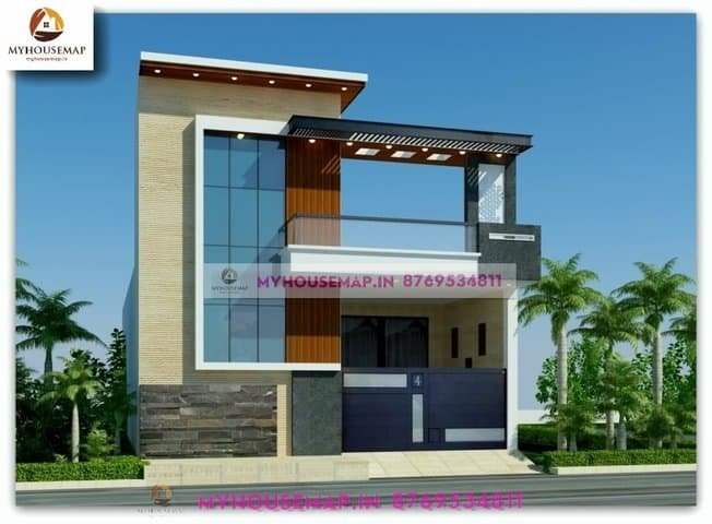 simple house front elevation single floor