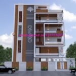 image of building front design multi story and best front with perfect color theme