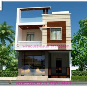 double floor house front design 3d