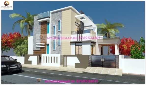Modern Front Elevation Tiles Design For Home Simple