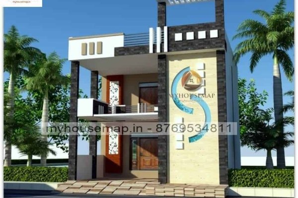House Front elevation design indian style