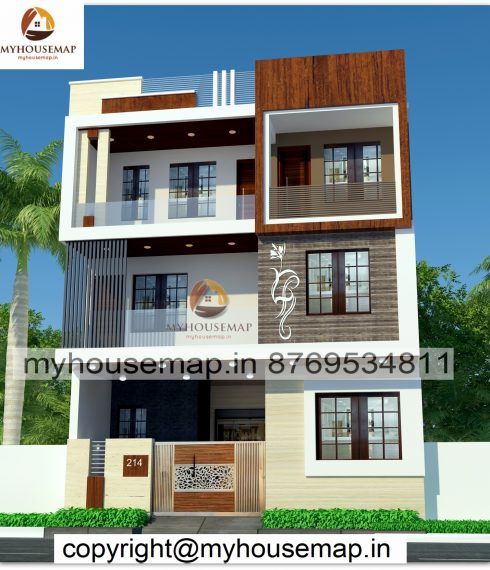 home front exterior with car parking and cream color tiles