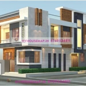 elevation designs for 2 floors building 25×45 ft