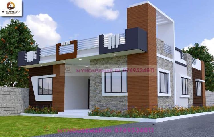 elevation tiles design for home 32×72 ft