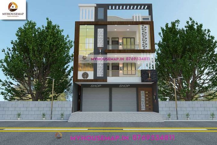 simple house front design in village