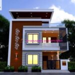 image of 2 story simple house front design and budget house with perfect color theme