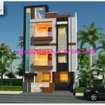 image of 3 storey house front elevation and best front with perfect color theme