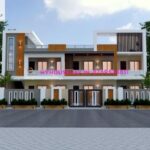 modern g+1 house front design