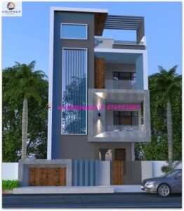 image of 3 floor best elevation for house and unique front with front section