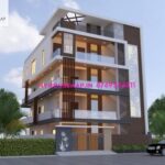 4 story apartment front elevation latest