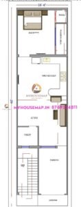 floor plan of house 16×60 ft