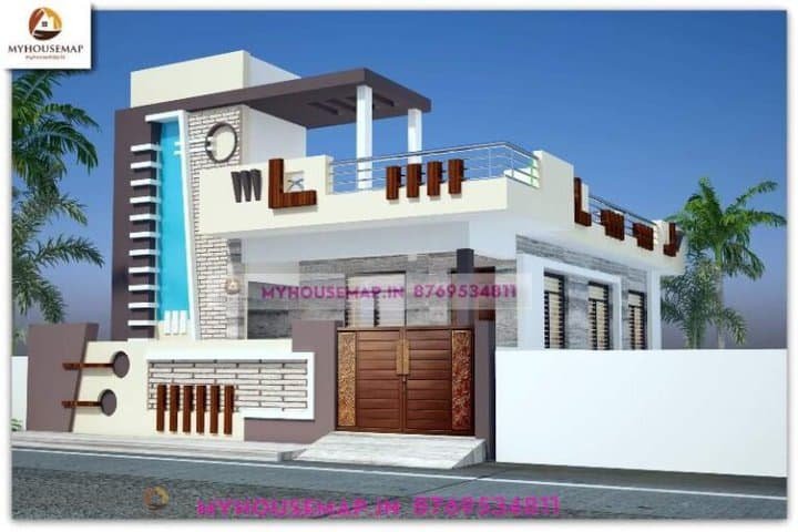 front design of house single floor 21×35 ft