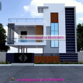 front elevation design double floor 36×50 ft