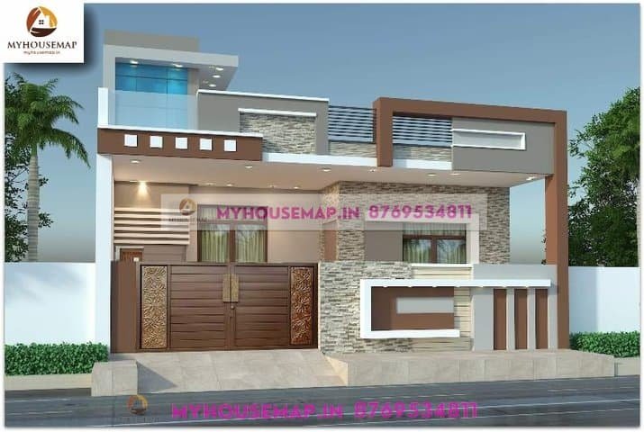 single house front wall design