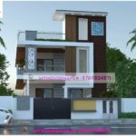 image of 2 storey elevation and beautiful front with perfect color theme