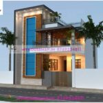 image of 2 floor beautiful elevation design and front section with glass design