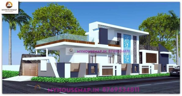 image of front elevation for ground floor house and best home with perfect color theme