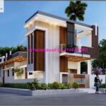 image of one floor latest elevation design and best house with modern section