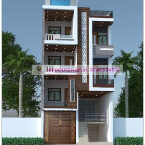 home elevation design front 20×55 ft