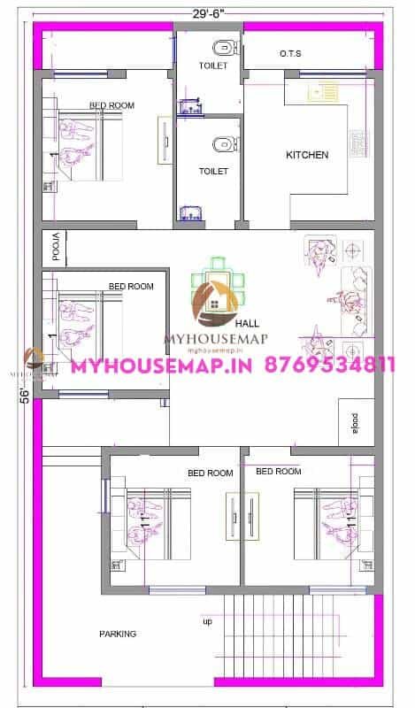 Single floor house maps