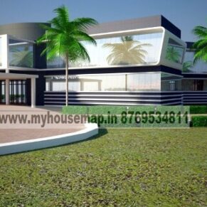 hospital front elevation modern acp