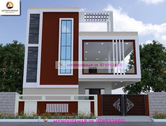 house design front view 30×70 ft