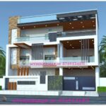 image of g+2 beautiful house elevation and ultra modern front with latest design