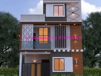 image of two floor home front design and simple and budget front