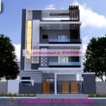 elevation design for 3 floor modern building