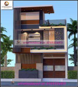 house front wall design 22×50 ft