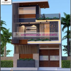 house front wall design 22×50 ft