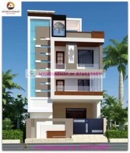 house front wall design indian style 21×50 ft