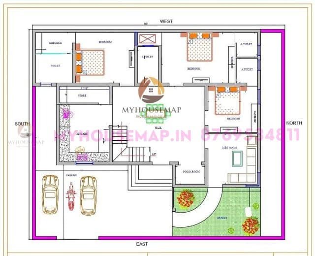 Simple three bedroom house plans to construct on a low budget  Tukocoke