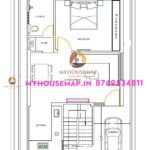 25×40 ft house plan 1 bhk