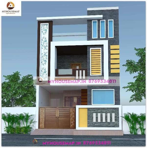indian home elevation design 23×40 ft