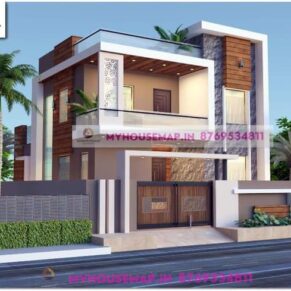 low cost normal house front elevation designs 35×68 ft