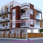 3 floor small apartment elevation design