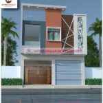 image of house with shop front design and simple and budget house with perfect color theme.