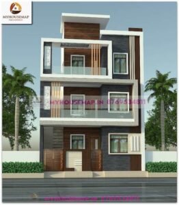 modern house elevation design 30×30 ft